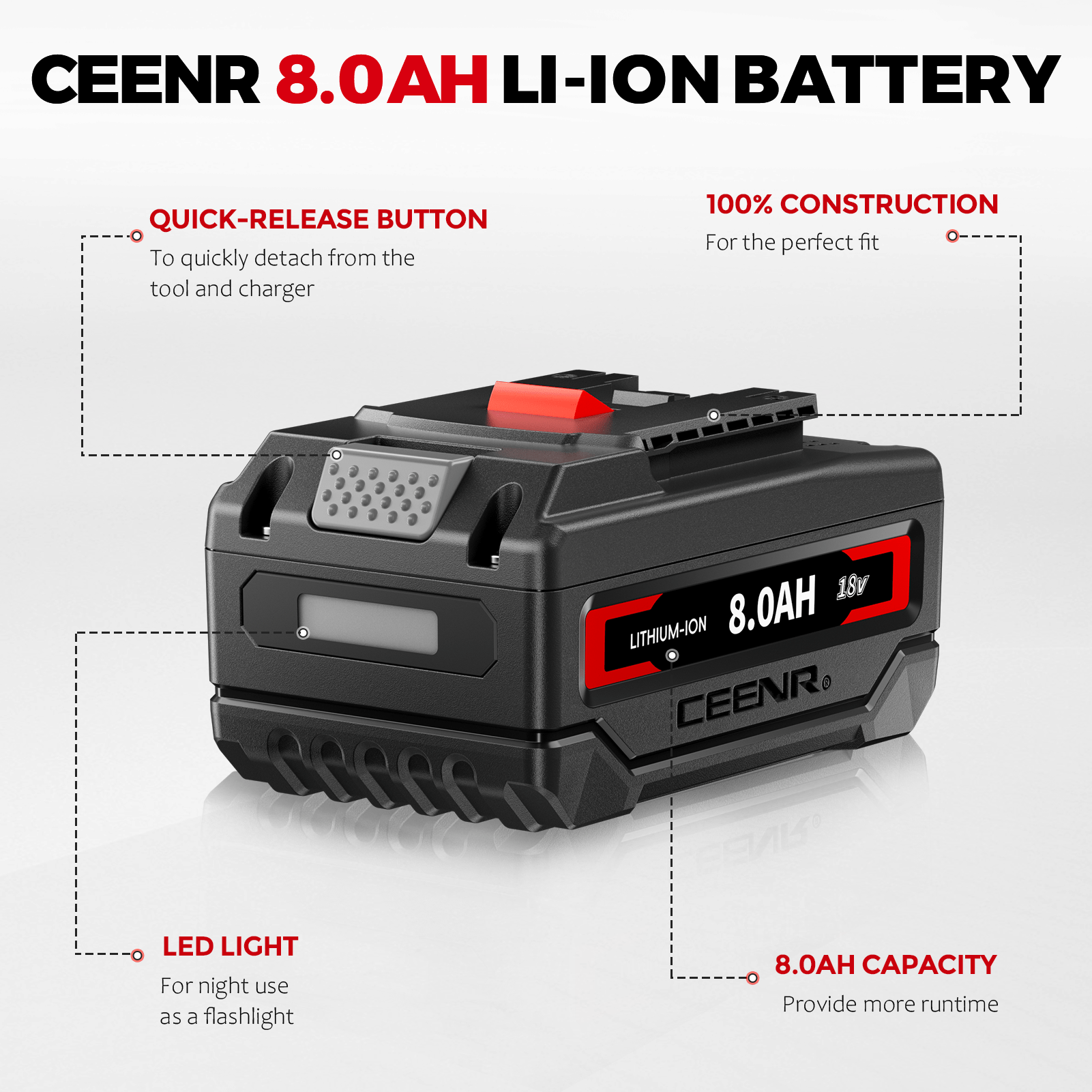 2PACK 18V Battery For Bosch 18 VOLT 8.0AH Li-ion BAT609 BAT610G BAT618 24618-01 - Foto 4