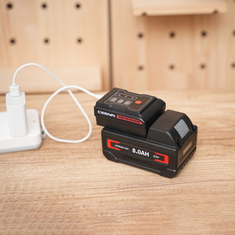 Ceenr USB Battery Charger Adapter For Milwaukee 18V Ceenr Batteries